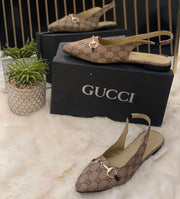 GUCCI Sling Back Ballet Flats