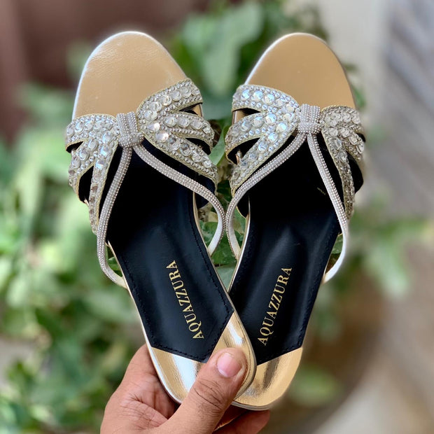 Aquazurra Embroided Sandals