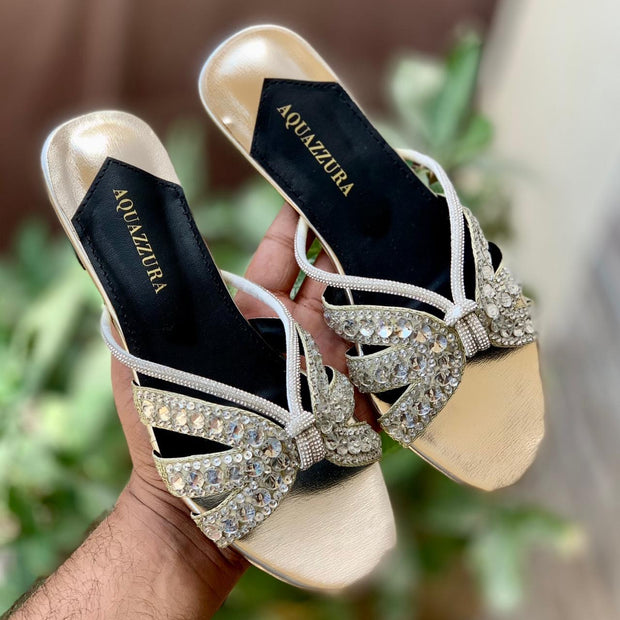 Aquazurra Embroided Sandals