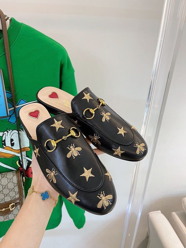 Gucci Emboridy Mules