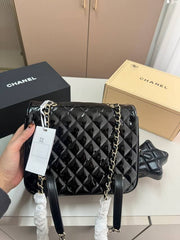 Chanel Backpack Mirrored metallic Flap Bag