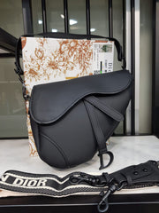 Dior Matte Black Saddle Bag