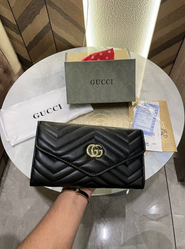 Gucci GG Marmont Black Crossbody Clutch