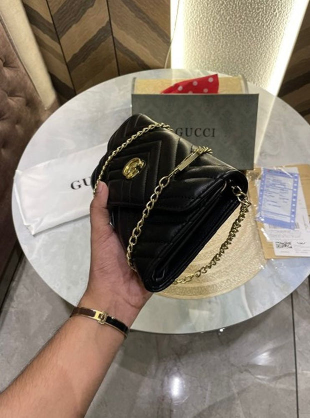 Gucci GG Marmont Black Crossbody Clutch