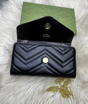 Gucci GG Marmont Black Crossbody Clutch