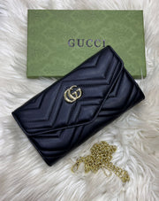 Gucci GG Marmont Black Crossbody Clutch