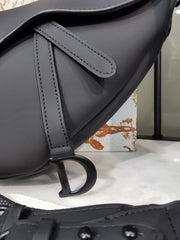 Dior Matte Black Saddle Bag