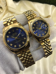 Rolex Gold Plated Couple Watches