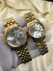 Rolex Gold Plated Couple Watches