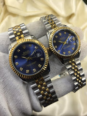 Rolex Gold Plated Dual Shade Couple Watches