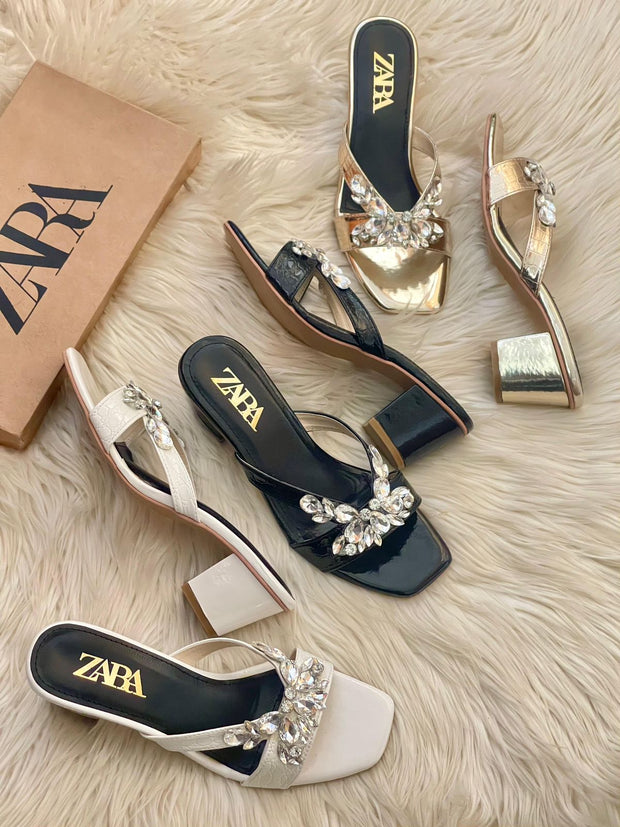 Zara Block-Heeled Sandals